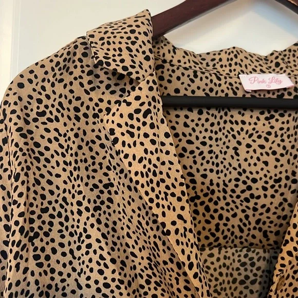 Cheetah Button Up - Picture 2 of 2